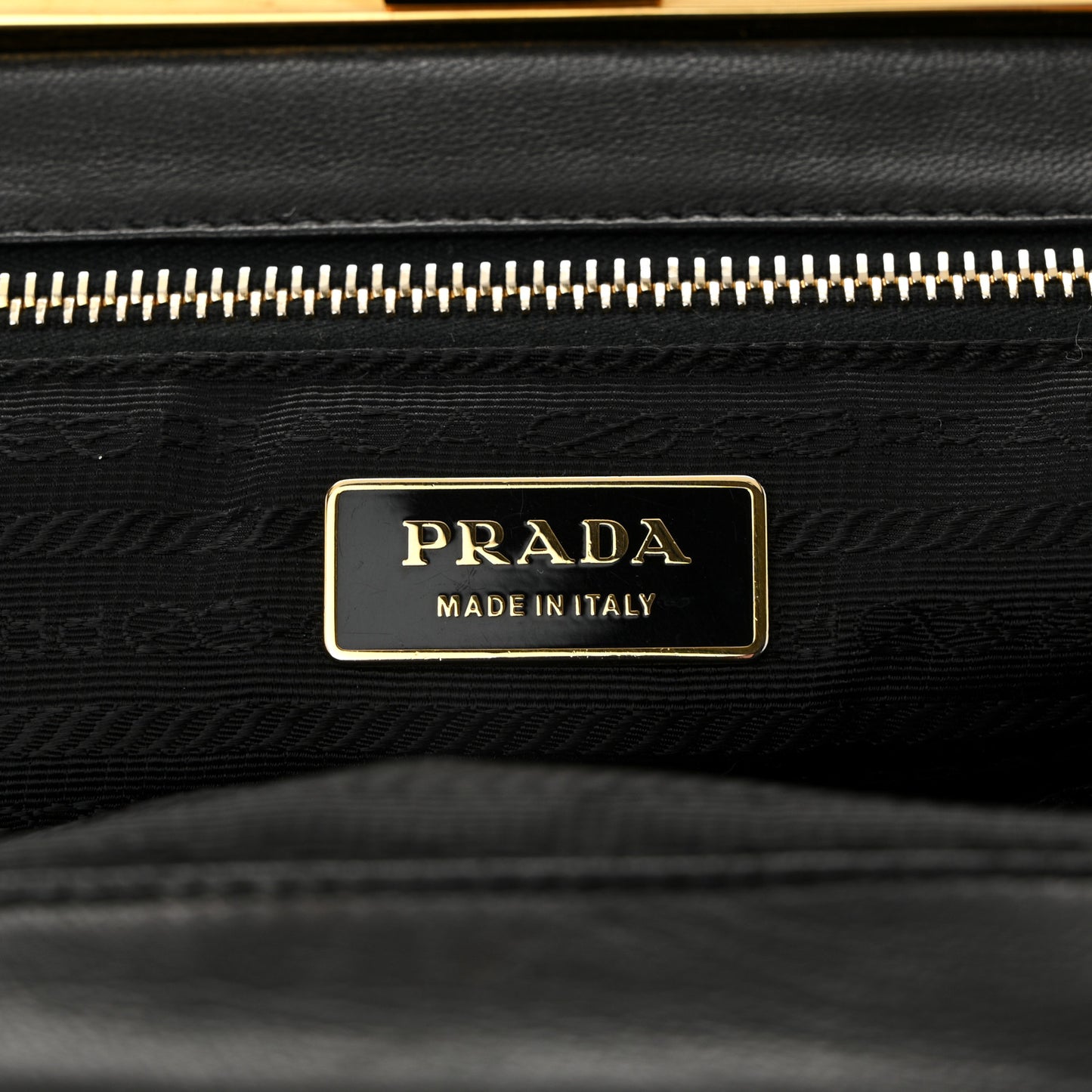 Nappa Dressy Gaufre Framed Tote Black