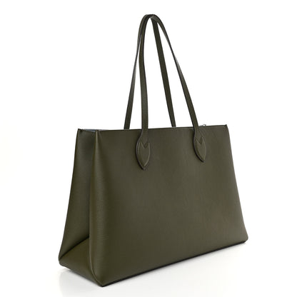 Louis Vuitton Grained Calfskin Lockme Shopper Kaki 3 of 13