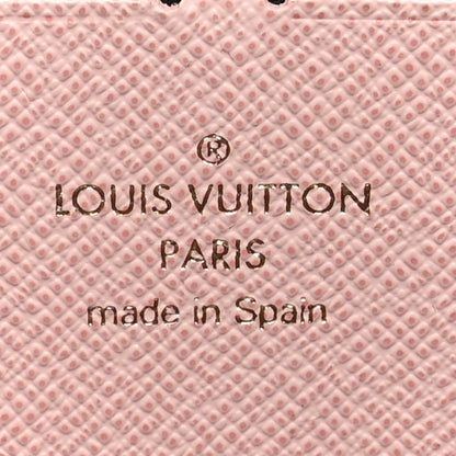 Louis Vuitton Damier Ebene Clemence Wallet Rose Ballerine 6 of 10