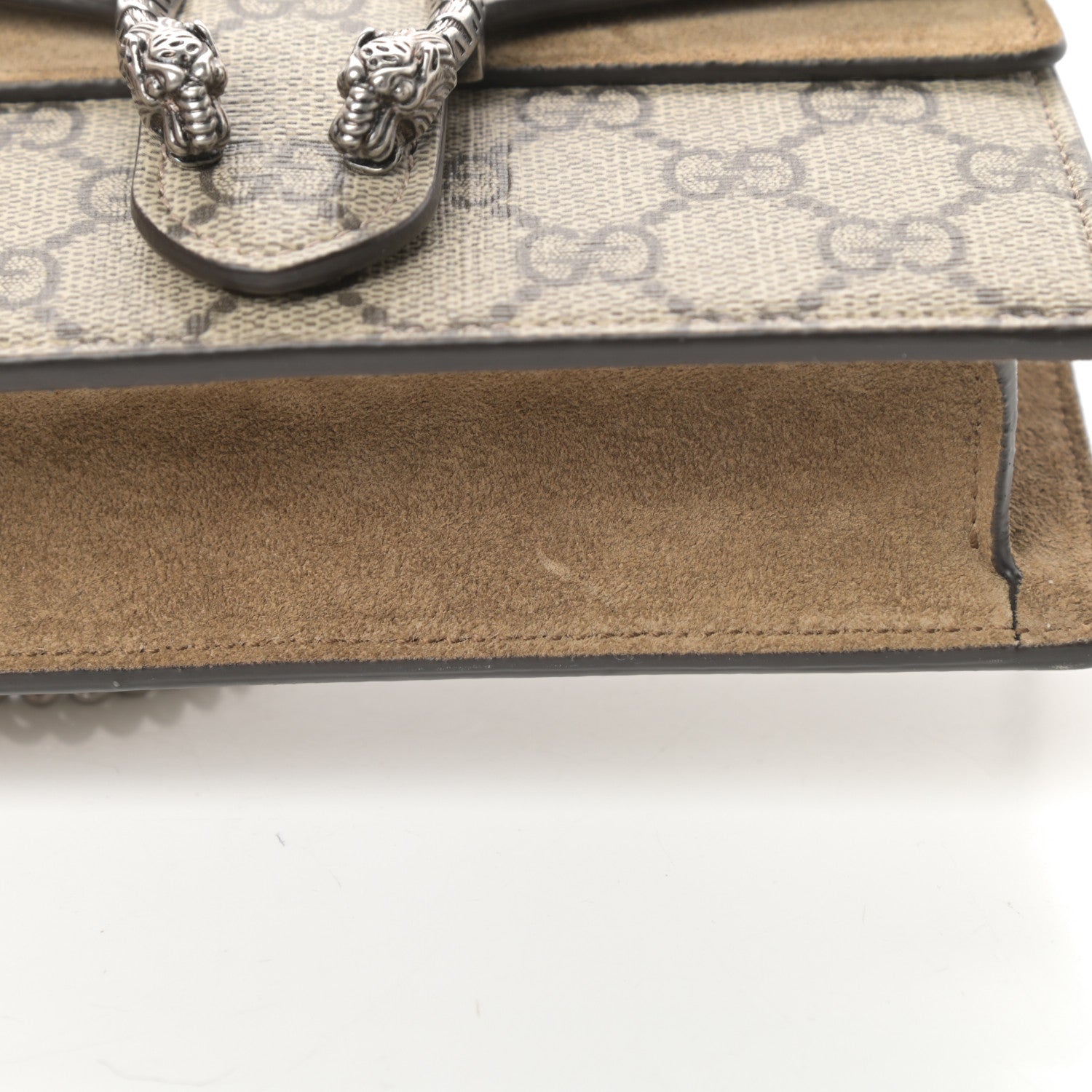 Gucci GG Supreme Monogram Super Mini Dionysus Shoulder Bag Taupe 10 of 12
