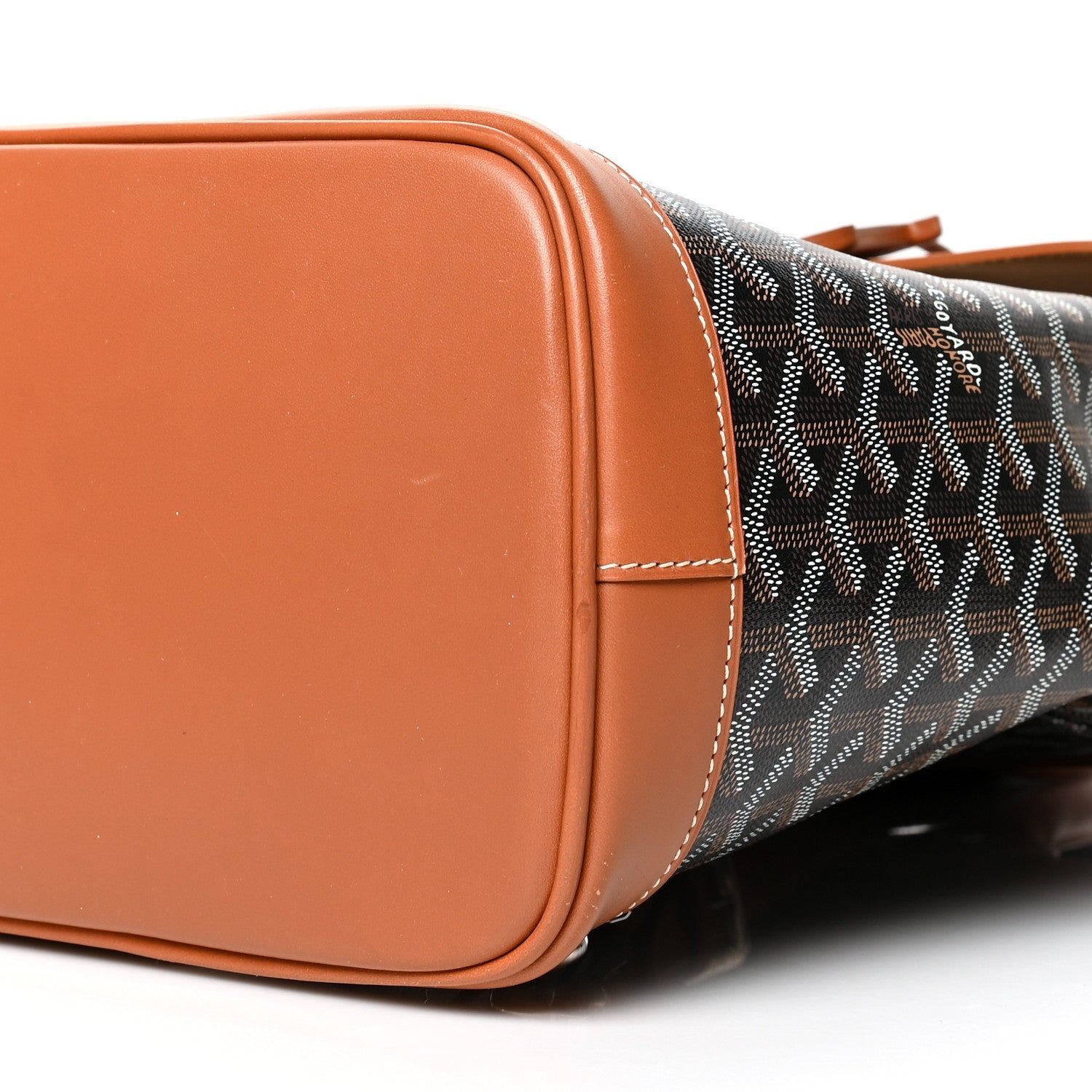Goyard Goyardine Calfskin Alpin MM Backpack Gold Black 10 of 11
