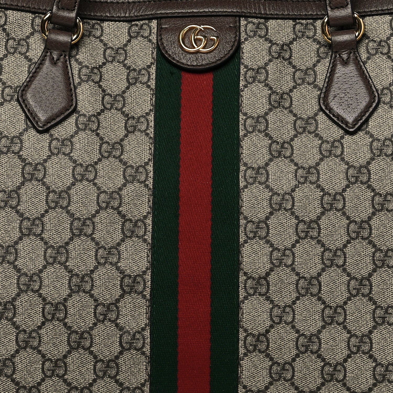 Gucci GG Supreme Monogram Medium Ophidia Shopping Tote Brown 8 of 14