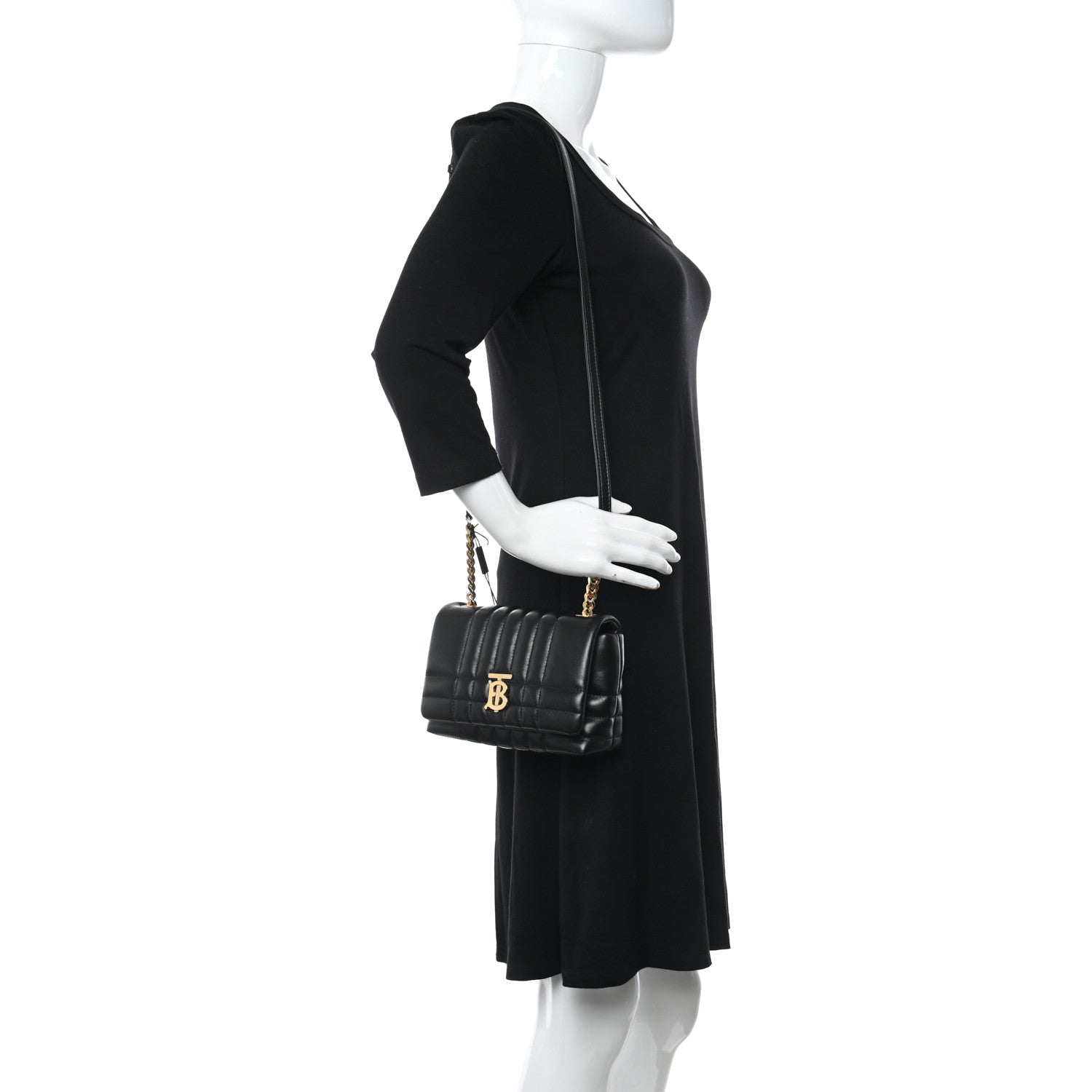 Burberry Lambskin Quilted Mini Lola Bag Black 2 of 10