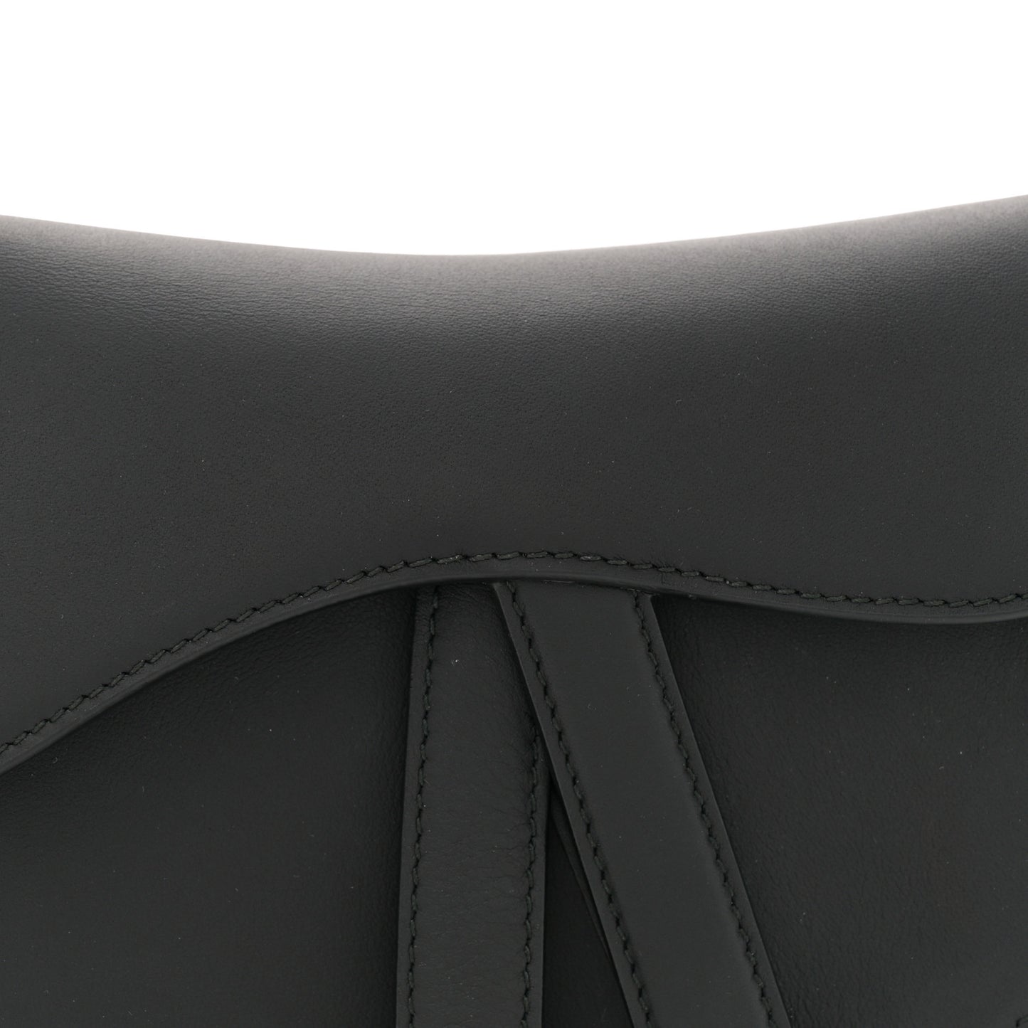 Ultra Matte Calfskin Mini Saddle Bag Black