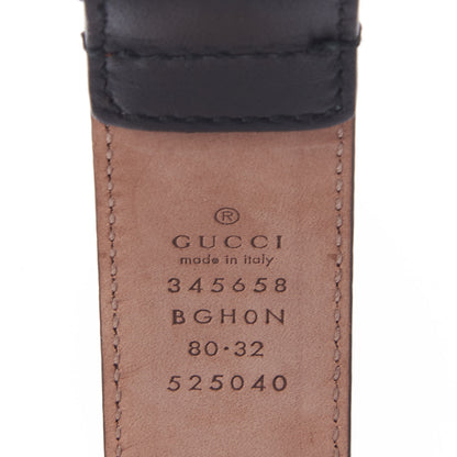 Gucci Calfskin Belt 80 32 Black 3 of 4