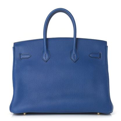 Hermes Togo Birkin 35 Bleu France 3 of 32