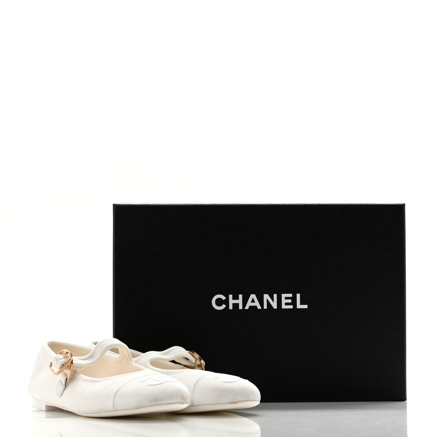 Chanel Canvas Mary Jane Flats 36 White 12 of 12