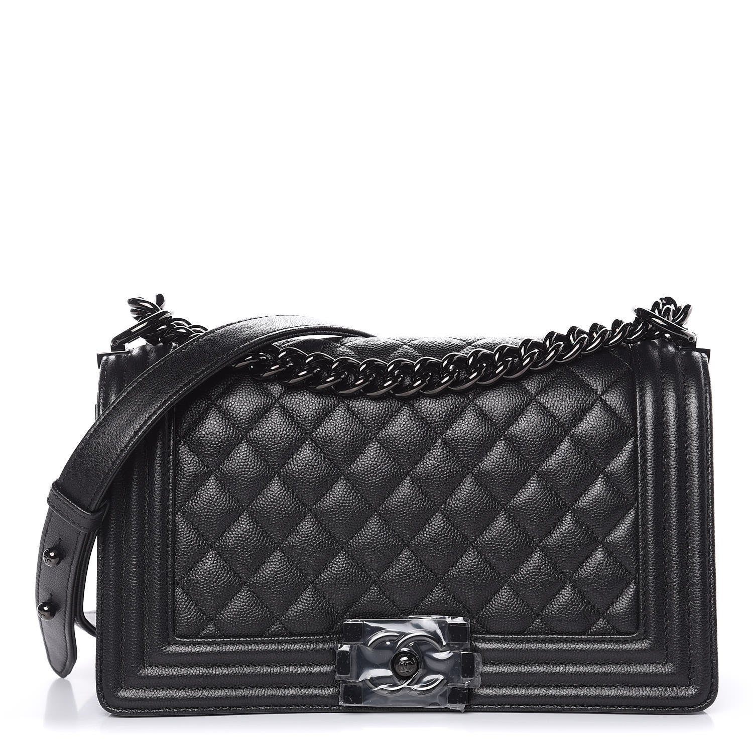Chanel Caviar Quilted Medium Boy Flap So Black 1 of 10