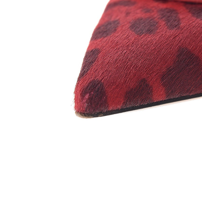 Valentino Garavani Calf Hair Leopard Print Rockstud Ankle Strap 65mm Pumps 37 Rosso Valentino 11 of 16