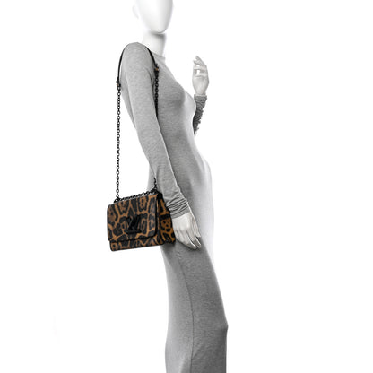 Louis Vuitton Calfskin Wild Animal Print Twist Shoulder Bag MM 2 of 13
