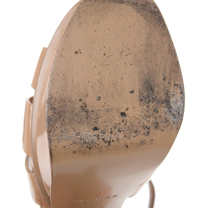 Saint Laurent Patent Tribute 105 Platform Sandals 36.5 Nude Powder 7 of 10