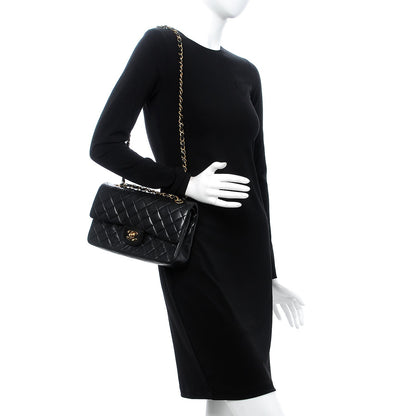 Chanel Lambskin Quilted Medium Double Flap Black 2 of 11