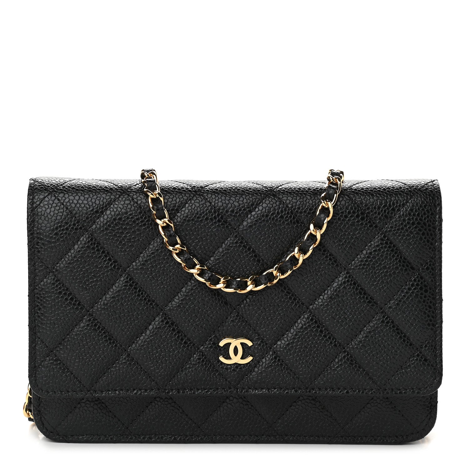 Chanel Caviar Quilted Wallet On Chain WOC Black 1 of 10