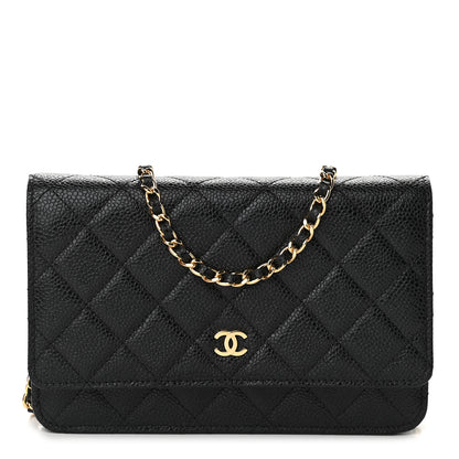 Chanel Caviar Quilted Wallet On Chain WOC Black 1 of 10