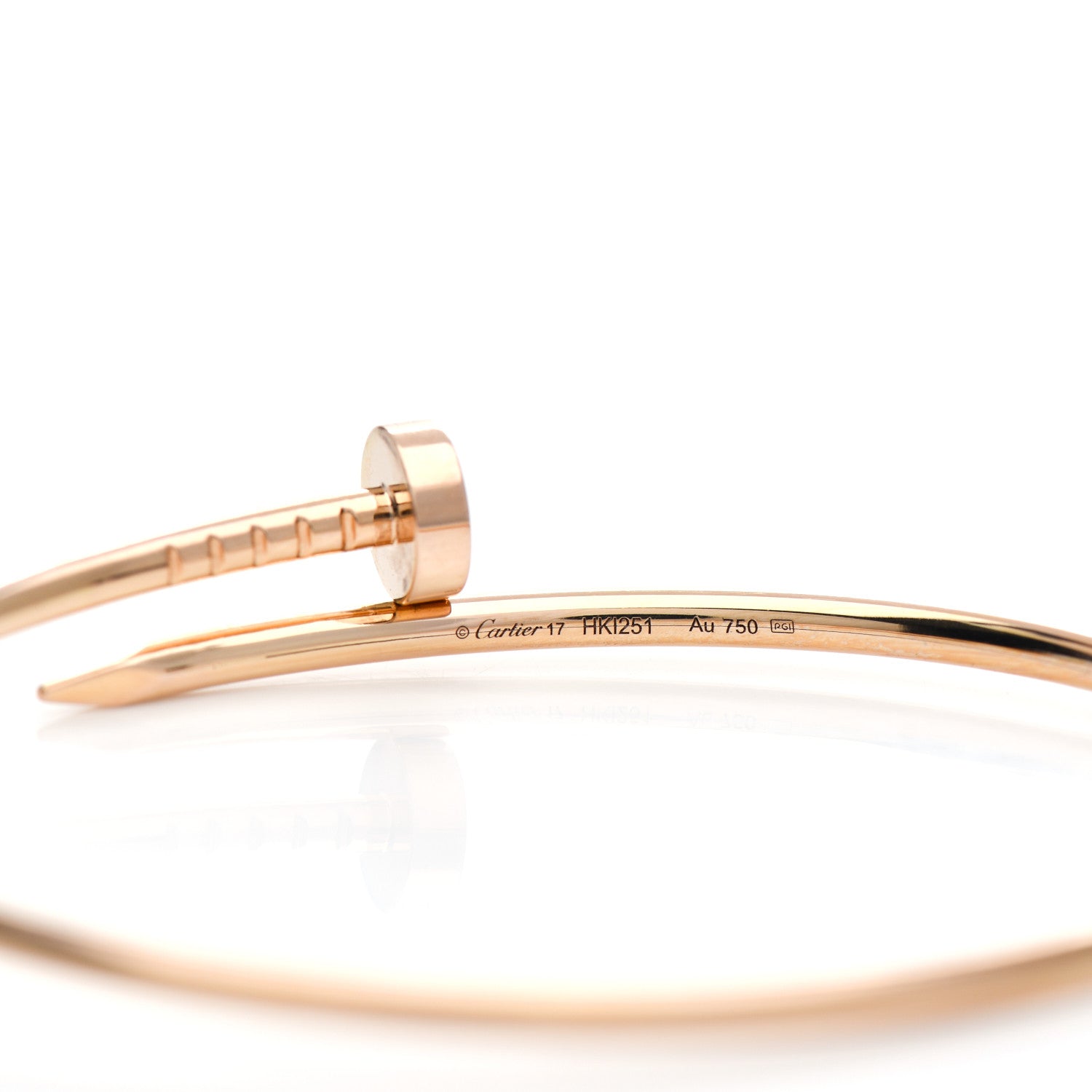 Cartier 18K Pink Gold Small Juste Un Clou Bracelet 17 4 of 4