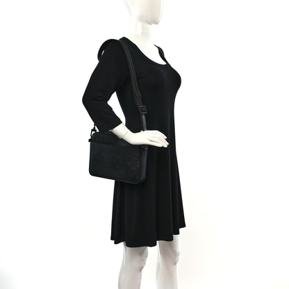 Louis Vuitton Calfskin Monogram Shadow Duo Messenger Black 2 of 8