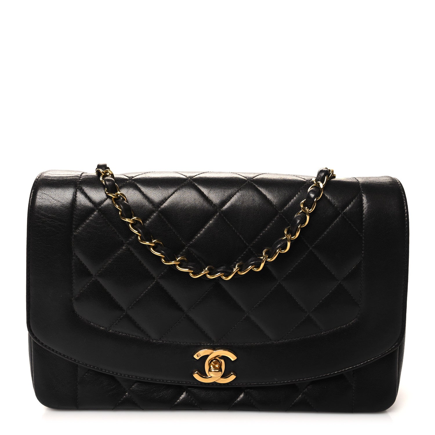 Chanel Lambskin Quilted Medium Single Flap Black 1 of 11