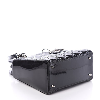 Christian Dior Patent Cannage Medium Lady Dior Black 3 of 8