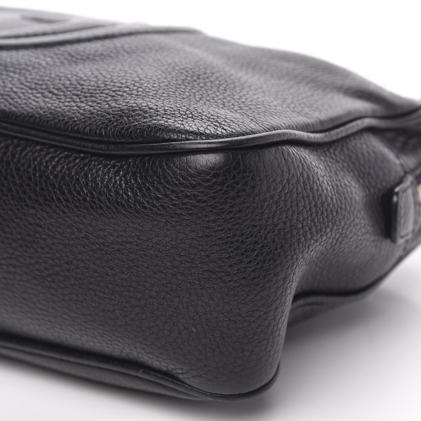 Pebbled Calfskin Small Soho Bowler Black