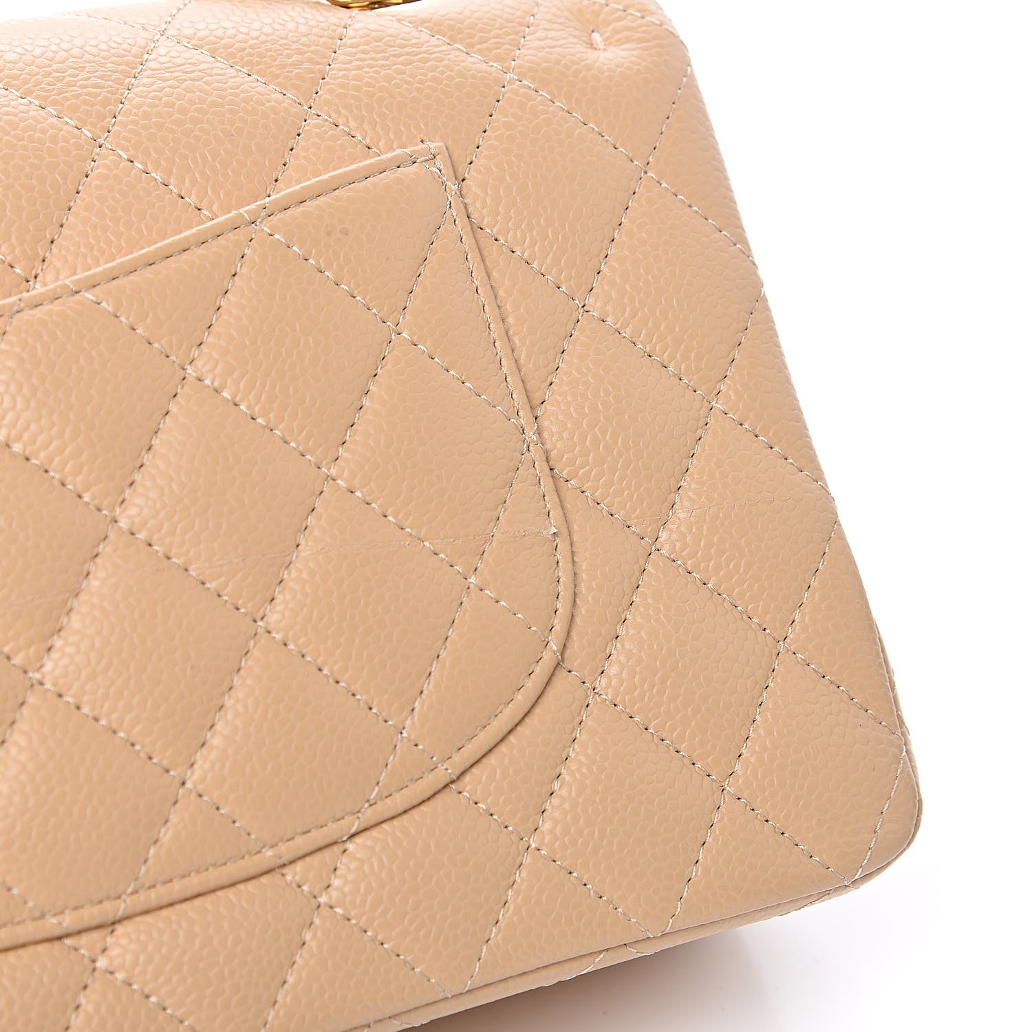 Chanel Caviar Quilted Medium Double Flap Beige Clair 13 of 13