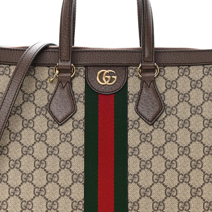 Gucci GG Supreme Monogram Web Medium Ophidia Tote Bag Brown 8 of 16
