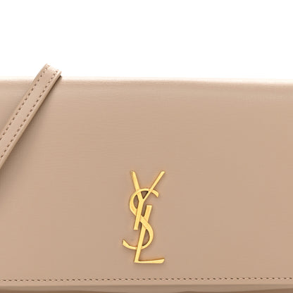 Saint Laurent Smooth Calfskin Monogram Phone Holder Crossbody Dark Beige 8 of 12