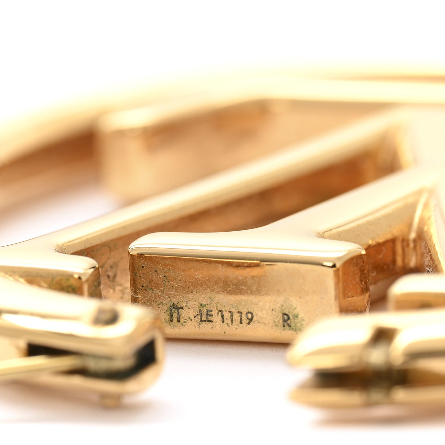 Louis Vuitton Metal Louise Hoop Earrings Gold 4 of 5