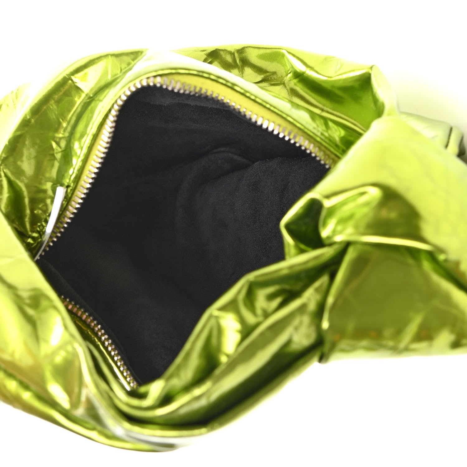 Bottega Veneta Metallic Crushed Calfskin Mini Jodie Chlorophyll 7 of 10