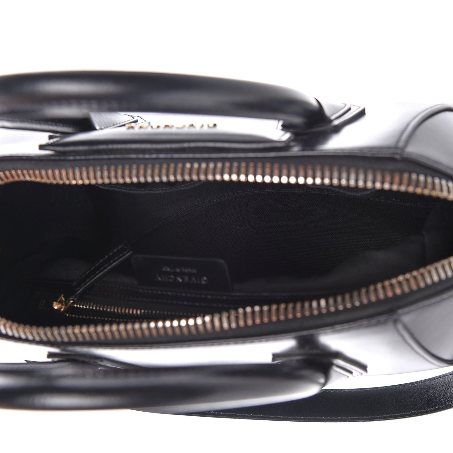 Shiny Lord Calfskin Small Antigona Black