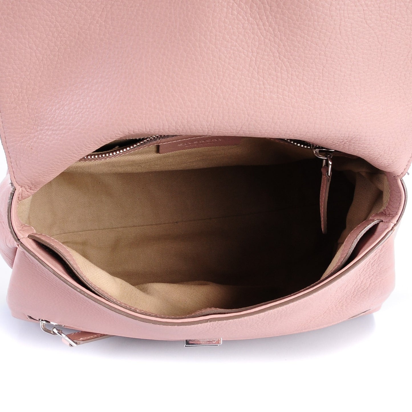 Calfskin Small Pandora Pure Flap Bag Powder Pink