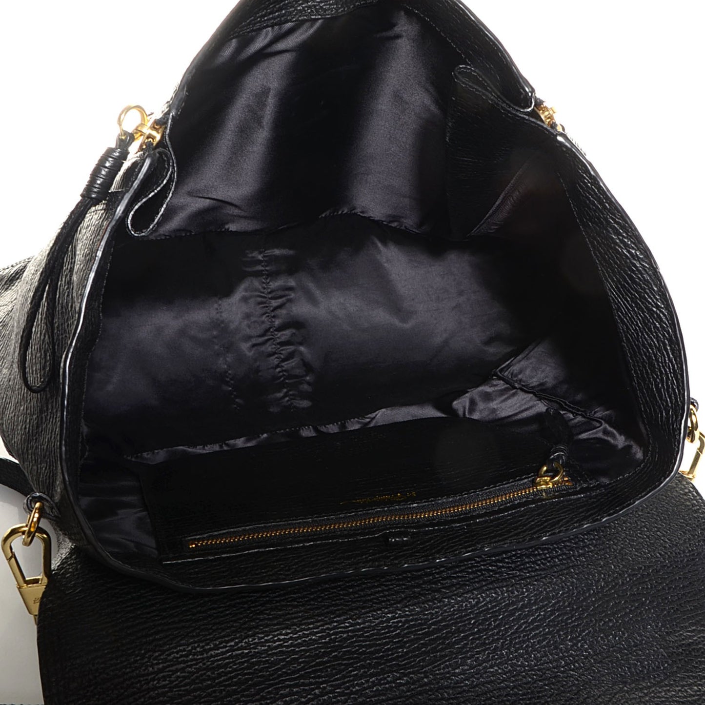 3.1 Leather Large Pashli Satchel Black
