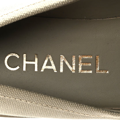 Chanel Canvas Quilted CC Turnlock Loafers 39 Beige 7 of 8