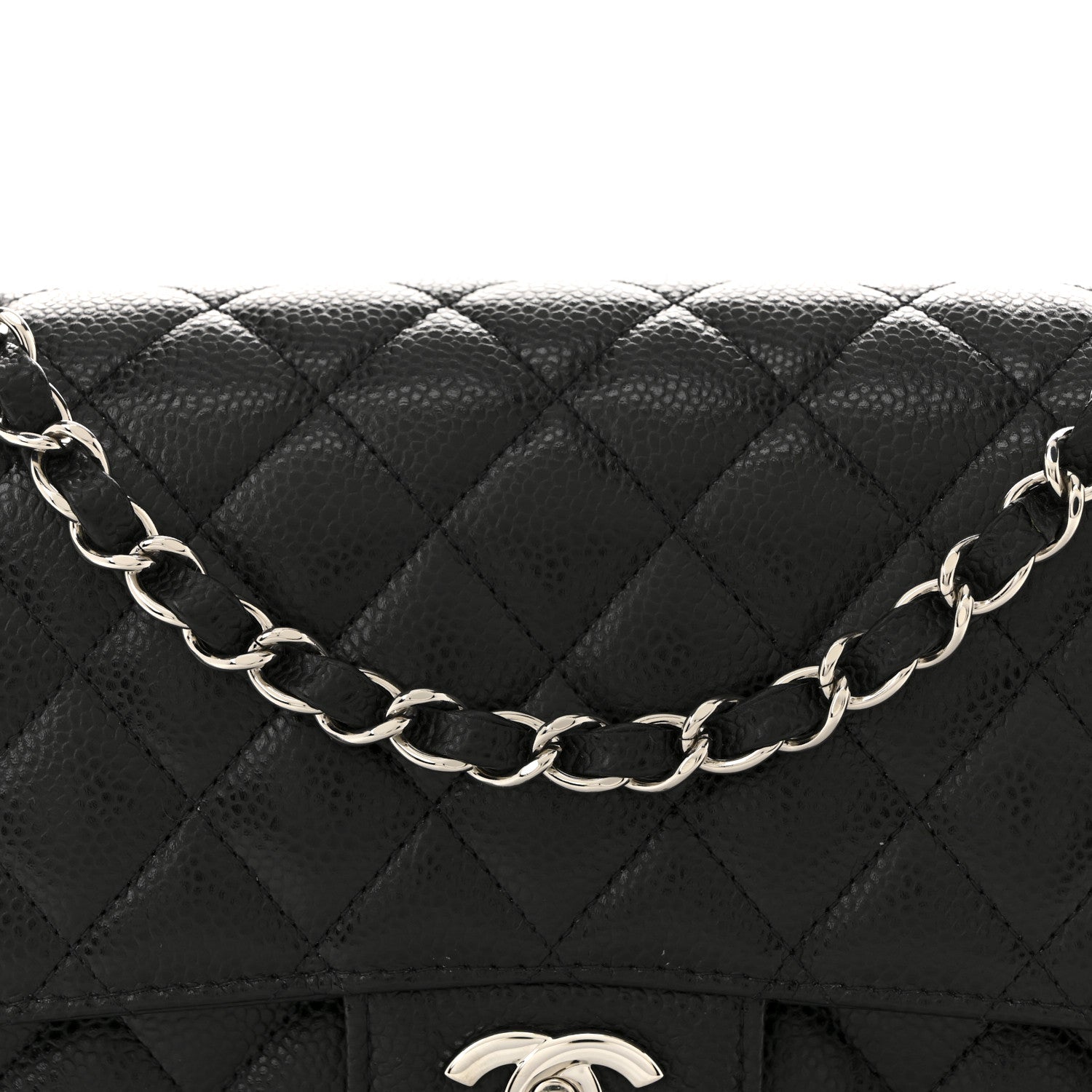 Chanel Caviar Quilted Medium Double Flap Black 8 of 11