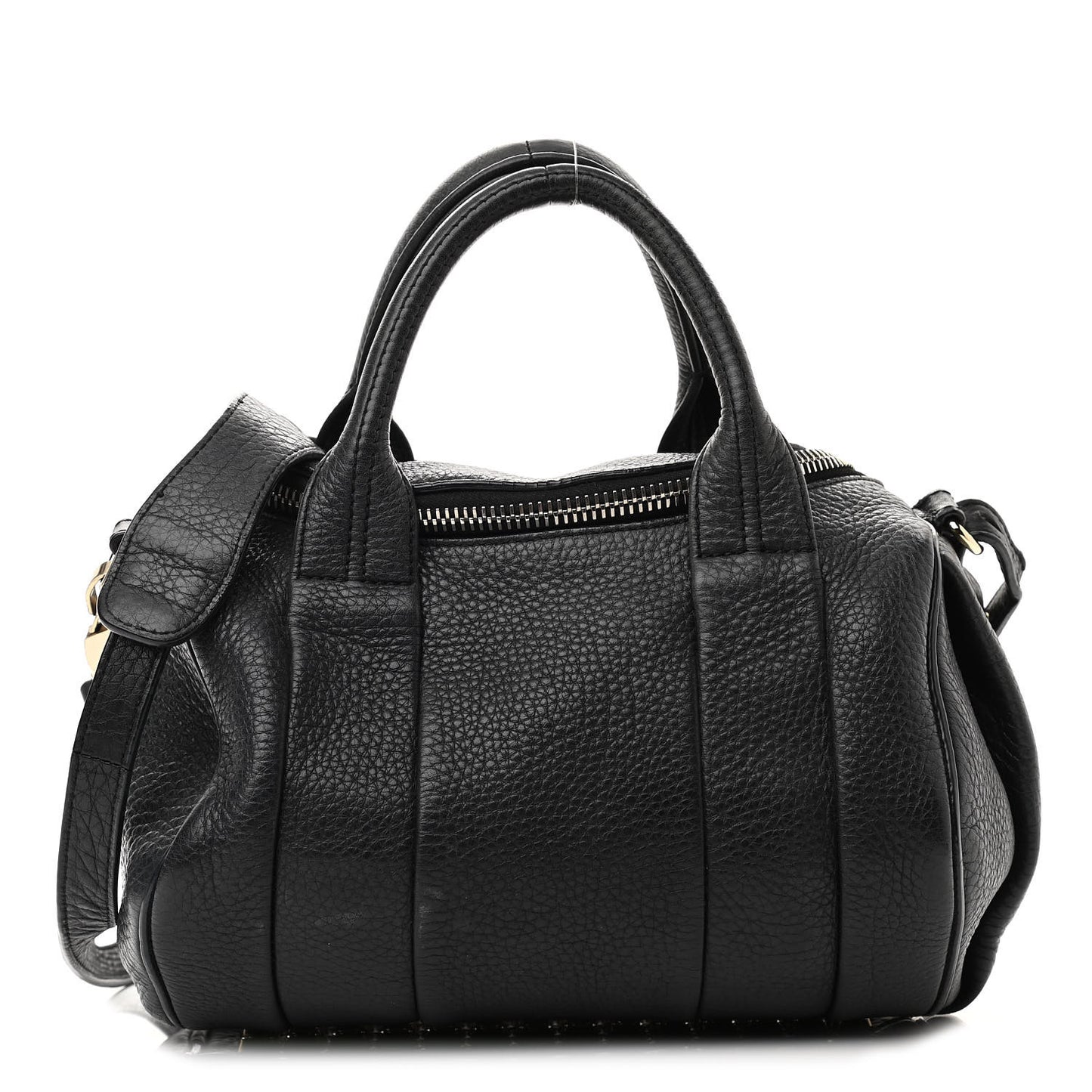 Pebbled Lambskin Mini Rockie Black Gold Hardware