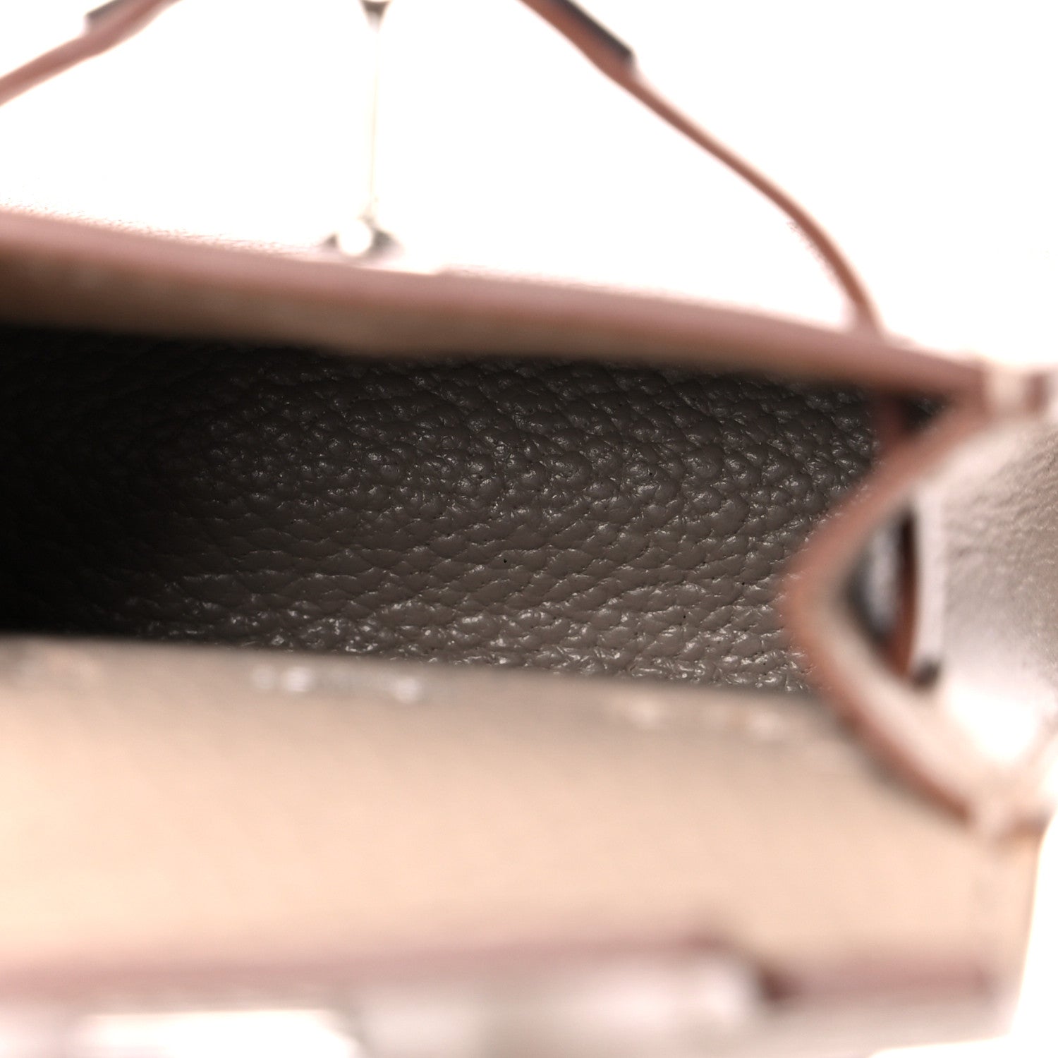 Hermes Tadelakt Mini Kelly Twilly Bag Charm Argile 3 of 5