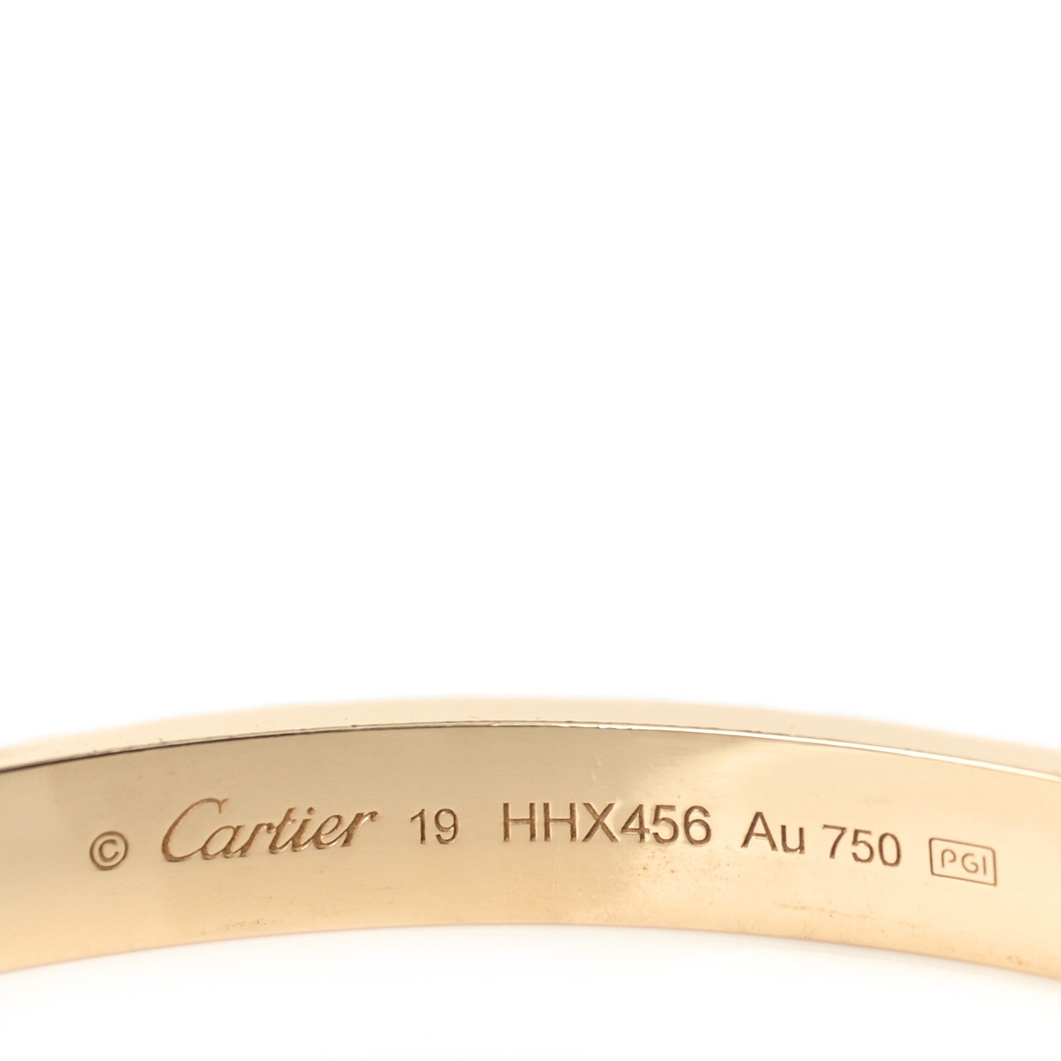 Cartier 18K Yellow Gold LOVE Cuff Bracelet 19 3 of 3