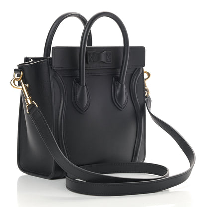 Celine Smooth Calfskin Nano Luggage Black 3 of 10