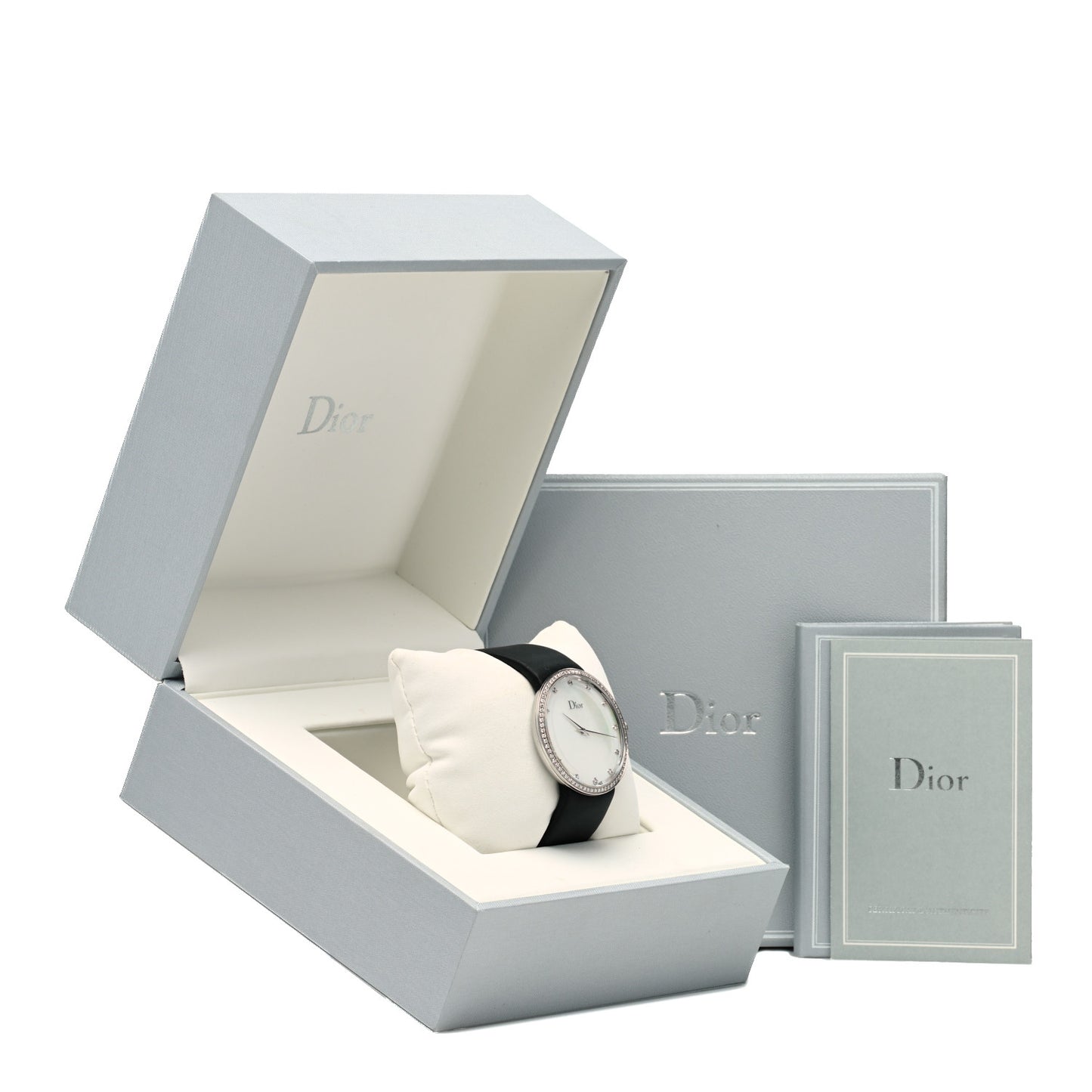 Stainless Steel Satin Diamond Bezel Mother of Pearl 38mm La D De Dior Quartz Watch