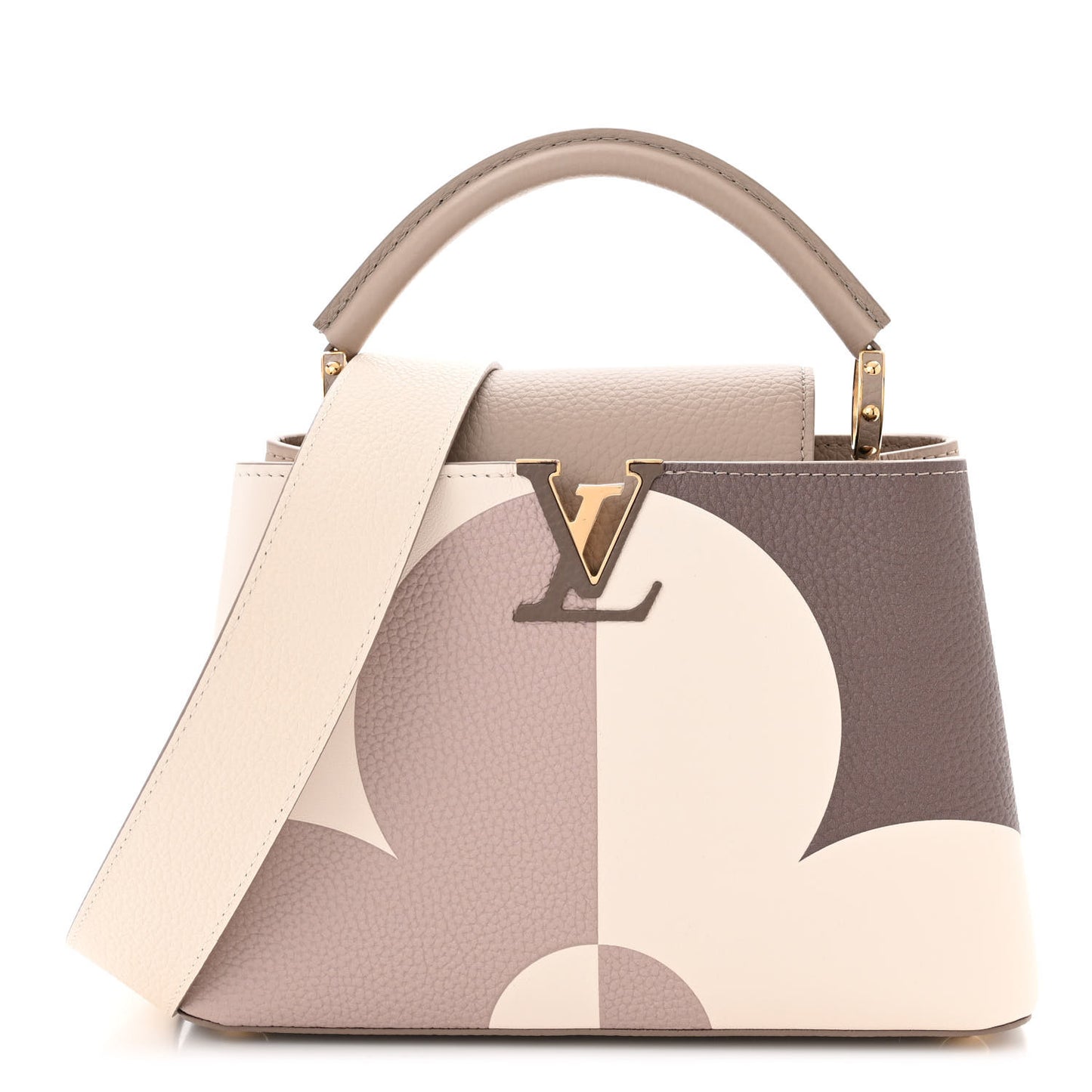 Taurillon Monogram Flower Capucines BB Galet Creme