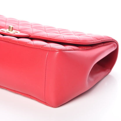Chanel Lambskin Quilted Jumbo Mademoiselle Chic Flap Red 9 of 10