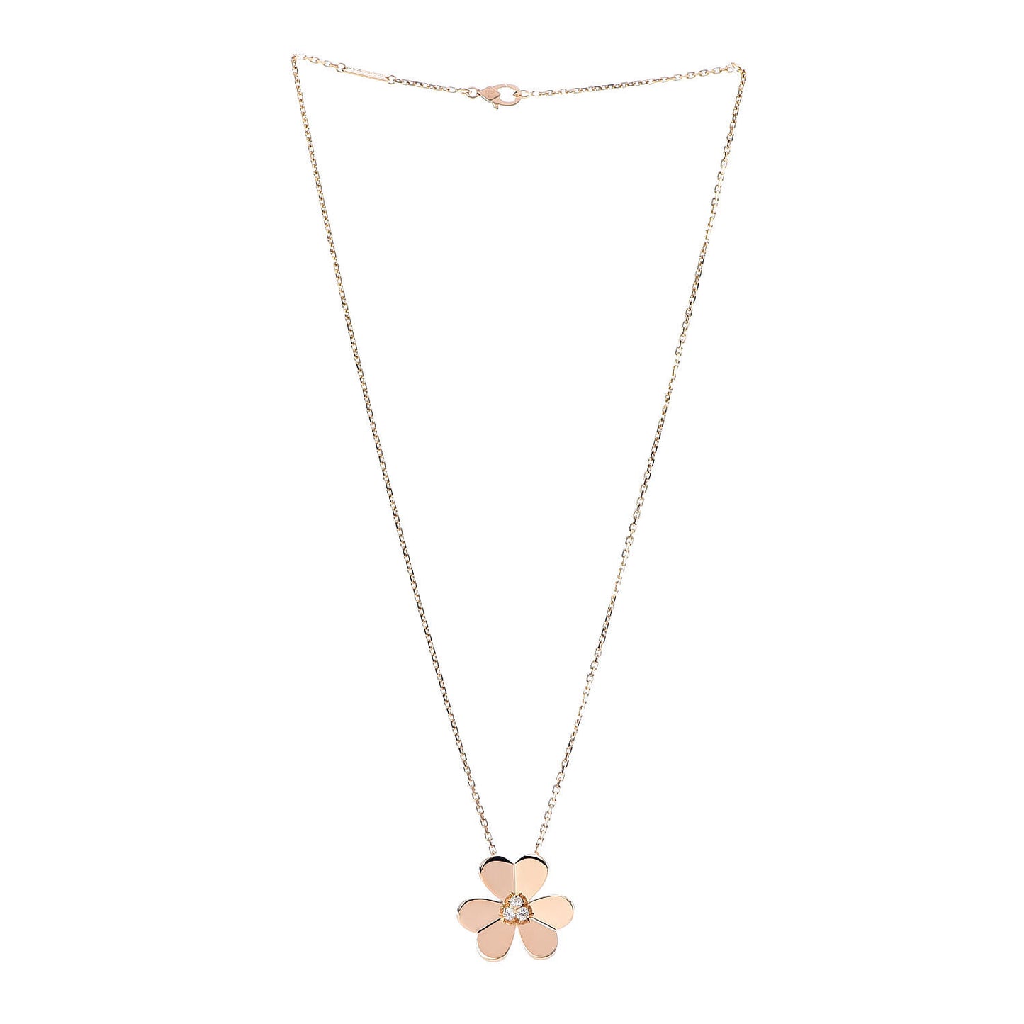 18K Yellow Gold Diamond Large Frivole Pendant Necklace