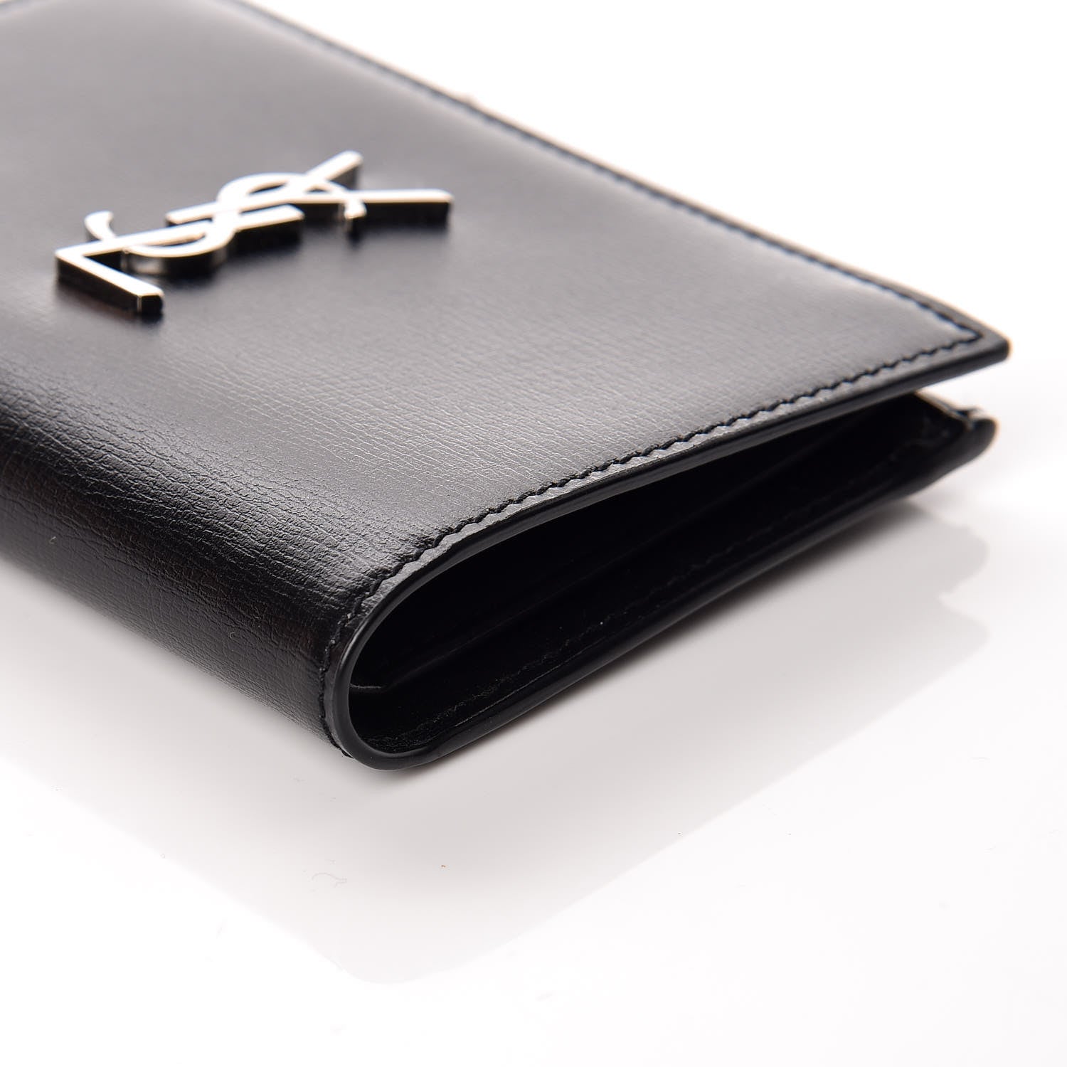 Saint Laurent Calfskin Fragments Flap Wallet Black 9 of 10