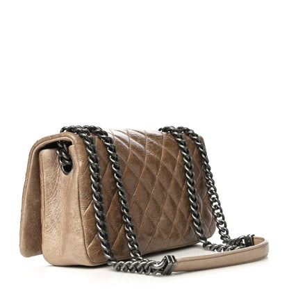 Chanel Glazed Calfskin Nameplate Flap Beige 4 of 10