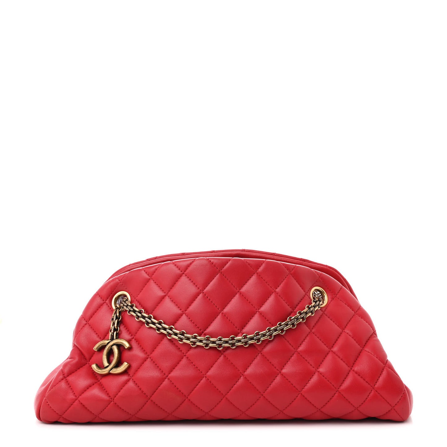 Lambskin Quilted Medium Just Mademoiselle Red