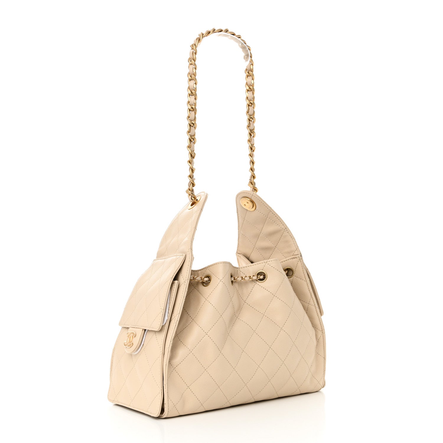 Chanel Caviar Quilted Small Chanel 25 Handbag Beige 3 of 9