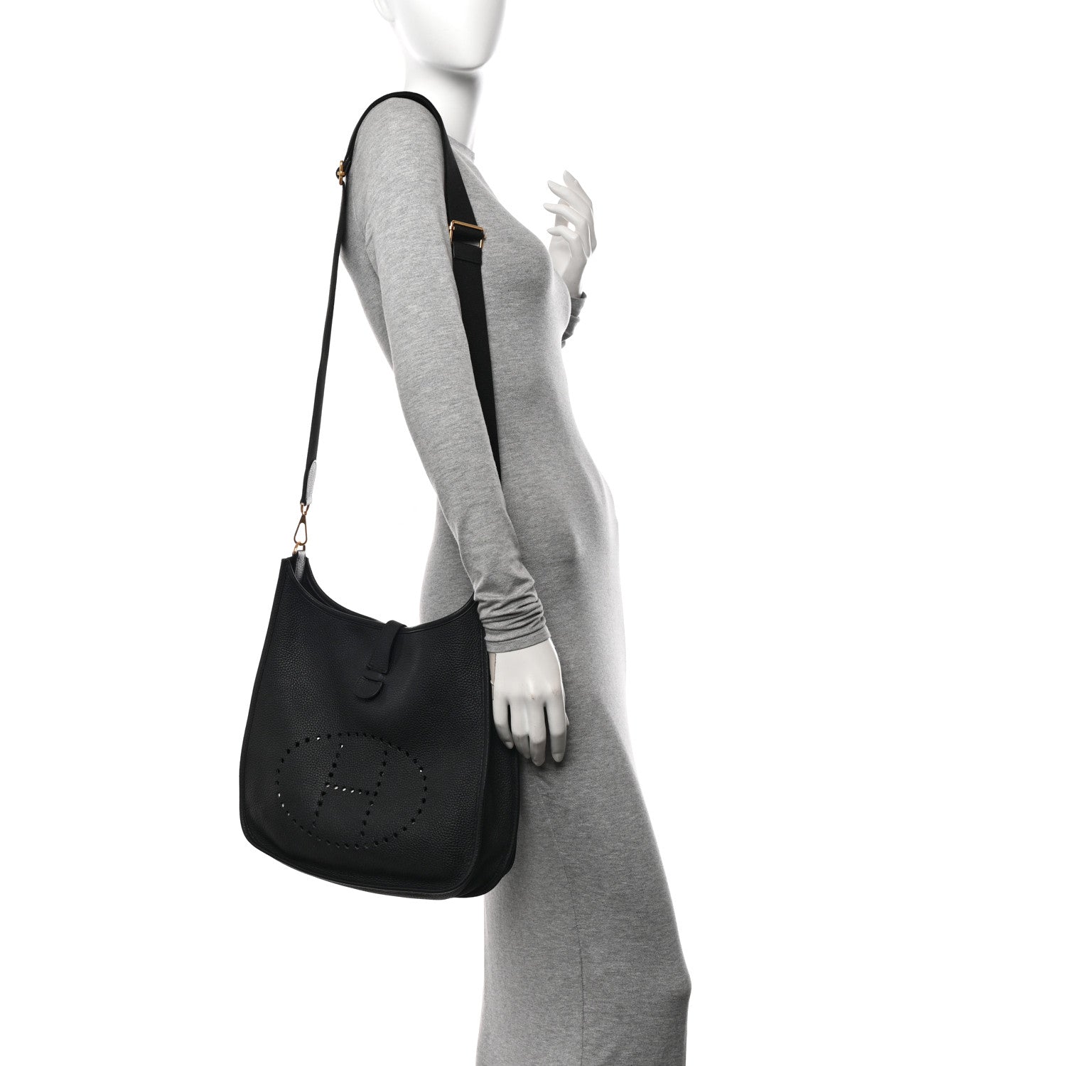 Hermes Taurillon Clemence Evelyne III GM Black 2 of 10