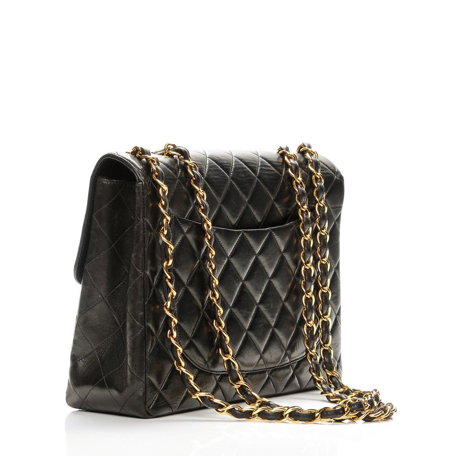 Chanel Lambskin Quilted Jumbo Single Flap Black 3 of 8