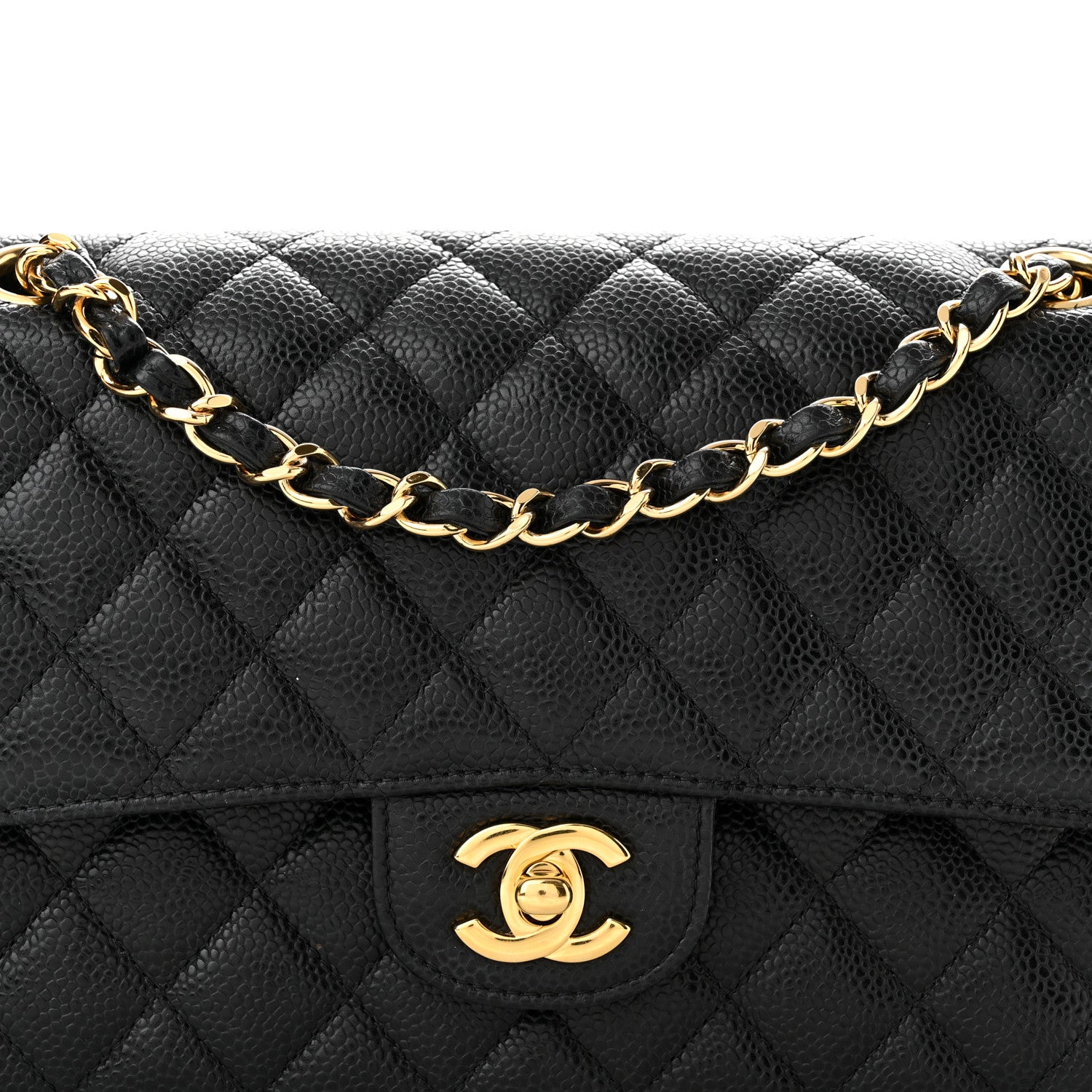 Chanel Caviar Quilted Medium Double Flap Black 13 of 20