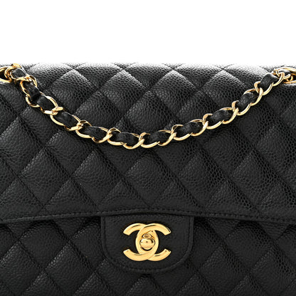 Chanel Caviar Quilted Medium Double Flap Black 13 of 20