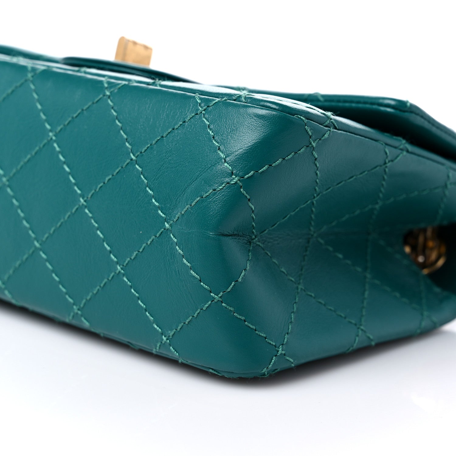 Chanel Aged Calfskin Quilted 2.55 Reissue Mini Flap Green 9 of 9